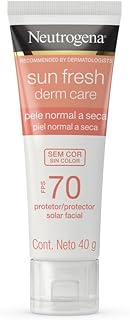 Neutrogena Sun Fresh Derm Care Pele Seca Sem Cor FPS 70, 40g